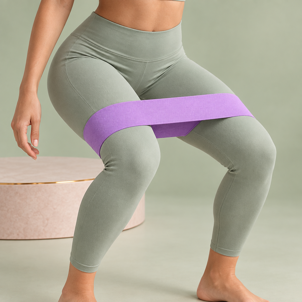 Bande élastique Pack Pilates utilisée autour des cuisses