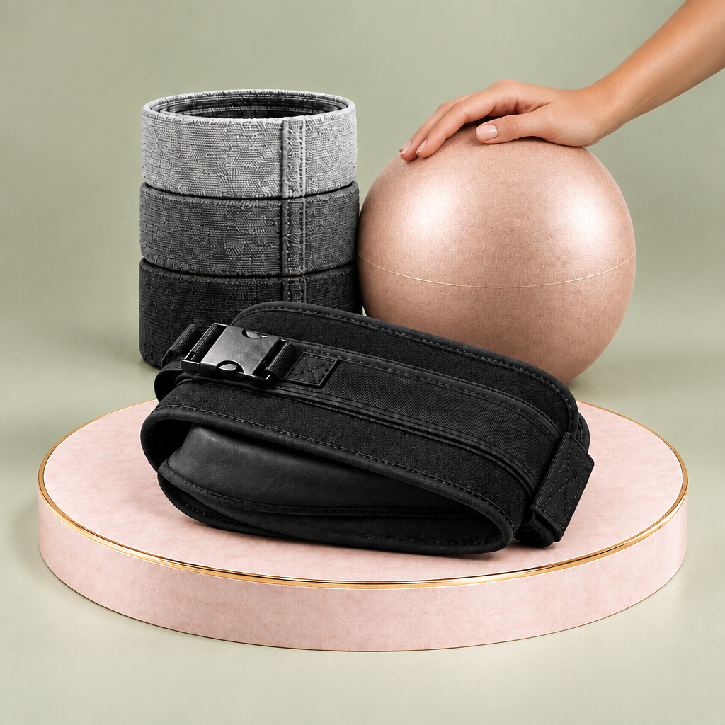 Pack Fessiers FitNova avec ballon présenté par une main