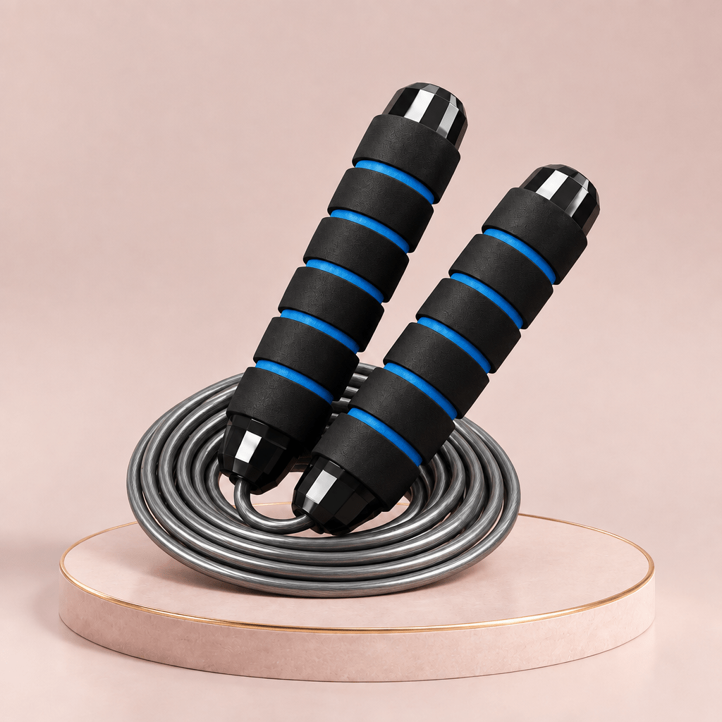 Corde à sauter fil d'acier SteelRope FitNova – en utilisation
