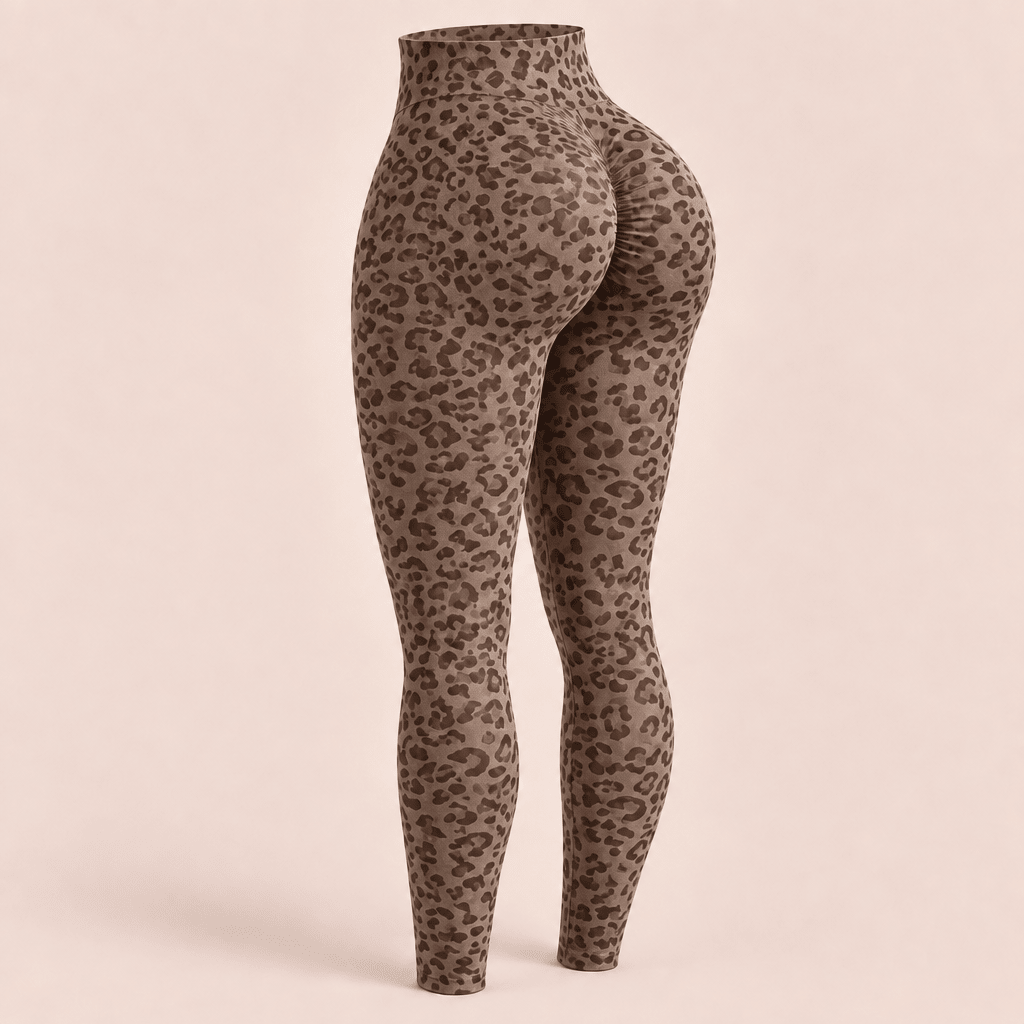 Legging léopard sans couture taille haute WildFit FitNova – en utilisation